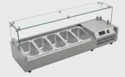 Vitrină frigorifică ingrediente VRX18-4, 54L, 0-10°C, tip display, inox, 9x GN 1/4