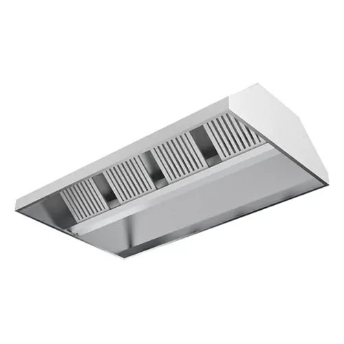 Hota din inox centrala cu filtre - 100x247x40 cm