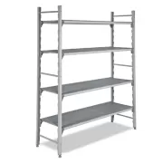 Raft depozitare cu 4 polite perforate din polipropilena 374*60 cm