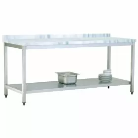 Masa de lucru inox cu blat din marmura si polita inferioara 140*70*85