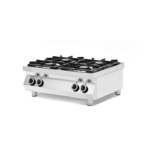 Aragaz profesional pe gaz Hendi Kitchen Line cu 4 arzatoare, pentru masa 800x700x(H)310 mm