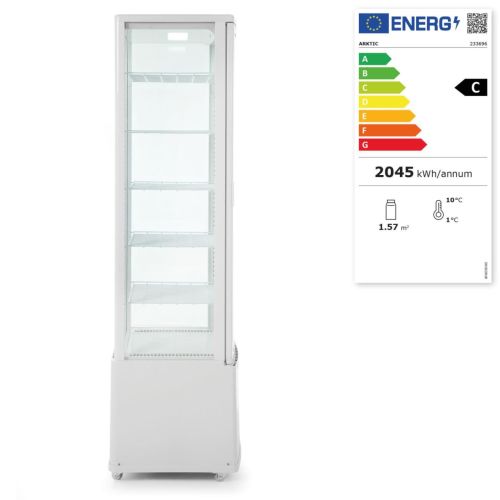 Vitrina frigorifica prezentare, alba,280lt, 556x526x(H)1913mm,230v 290w.