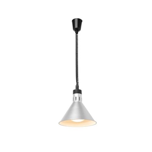 Lampa de caldura conica, argintie Ã¸275x(H)250 mm, 230V, 250W