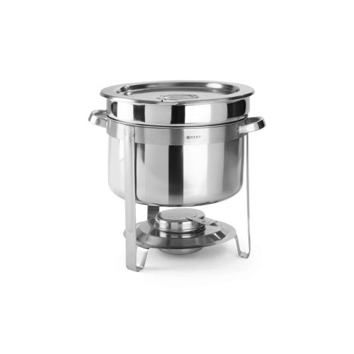 Chafing dish rotund pentru supa, 8 lt, inox, cu capac, 37x(H)32.5 cm, Hendi