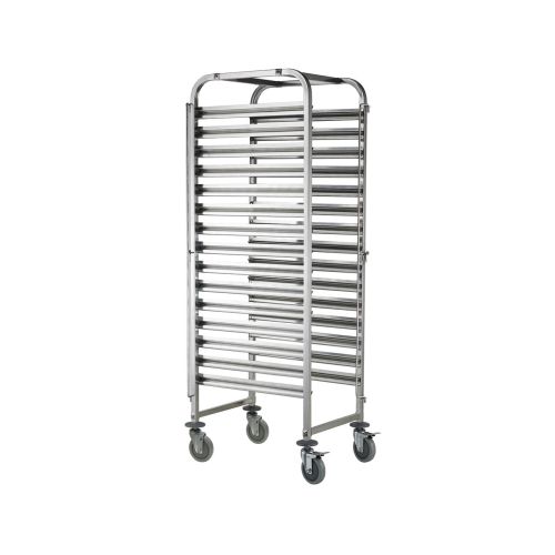 Carucior debarasare tavi, capacitate 15 tavi x GN 1/1(530x325mm), inox, 615x450x(H)1695 mm, Hendi