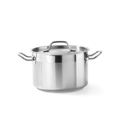 Oala cu capac 15 Lit, 32 cm diametru x19 cm inaltime, inox, gama Hendi Profi Line, potrivita si pt uz profesional