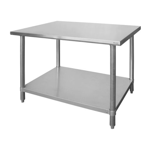 Masa de lucru centrala cu polita, inox, 1000x600x(H)850mm