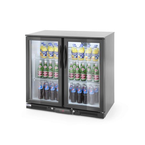 Vitrina frigorifica pentru bar, 198L, 2 usi batante, iluminat LED, 900x500x(H)900mm