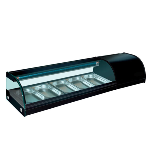 Vitrina ingrediente sushi, inox, 5 cuve GN1/3, 150*41.5*30 cm