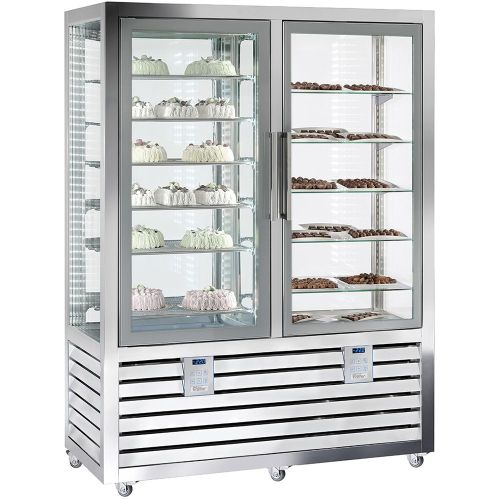 Vitrina congelare / refrigerare verticala, pentru cofetarie gelaterie, profesionala, 1082 lt, 175*62*186 cm