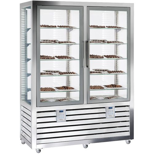 Vitrina congelare verticala, pentru cofetarie gelaterie, 848 lt, 138*62*186 cm