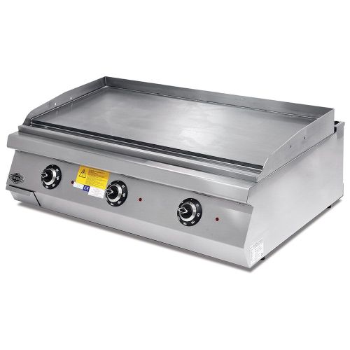 Grill electric triplu, suprafata neteda PLUS, inox, 120*73*30 cm