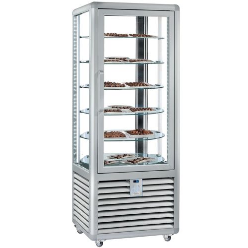 Vitrina frigorifica verticala, rotativa, pentru cofetarie, 360 lt, 62*62*186 cm