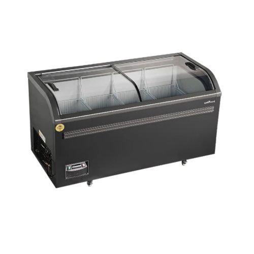 Congelator cu geam curbat glisant SD/SC-518, 518L, 0-10°C / ≤-18°C, Negru