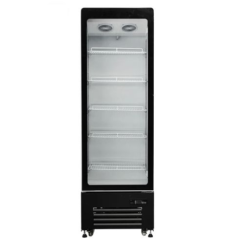 Vitrină frigorifică pentru băuturi LC-338FP, 338L, 0-10°C, Neagră, design premium