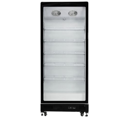 Vitrină frigorifică pentru băuturi LC-830F, 830L, 0-10°C, Neagră, design premium