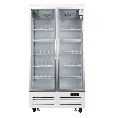 Vitrină frigorifică LC-1000FX, 670L, 0-10°C, 2 uși, Inox