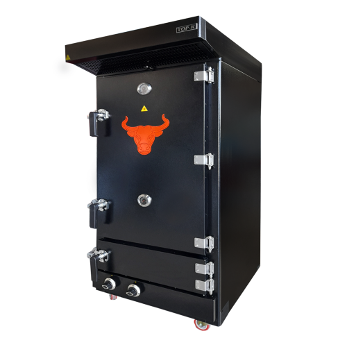 Cuptor afumatoare pe gaz profesionala, capacitate carne 70 kg, consum eficient de energie