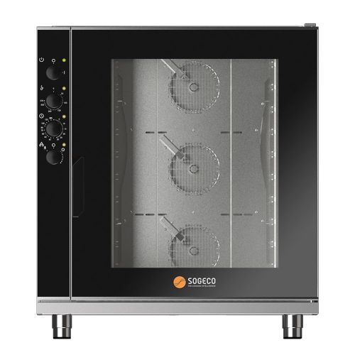 Cuptor profesional SOGECO by Gierre gastro electric cu convectie si abur, panou de control mecanic, 10 cuve