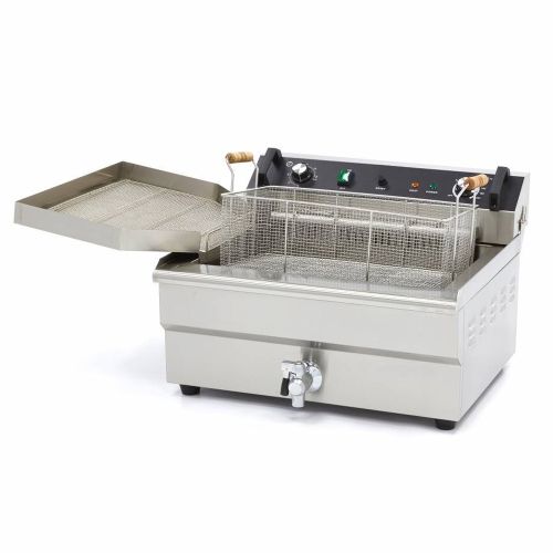 Friteuza electrica profesionala MAXIMA, de banc, cu debuseu, 1 cuva, 20 lt, 4.5 kW, 52*59*36 cm