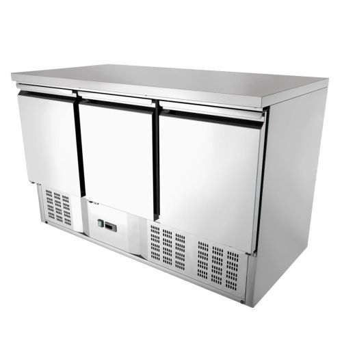 Masa rece, profesionala, inox, 3 usi, 368 lt, 136*70*85 cm