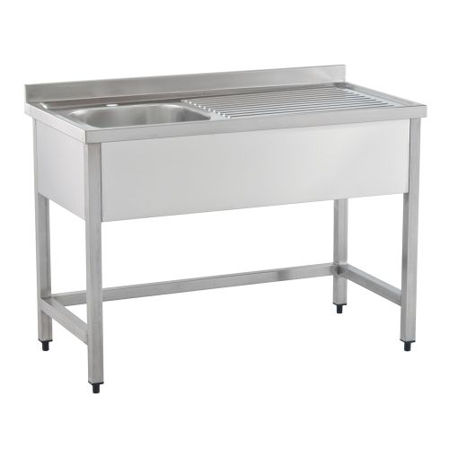 Spalator cu 1 cuva pe partea stanga si picurator, inox, 180*70*85 cm