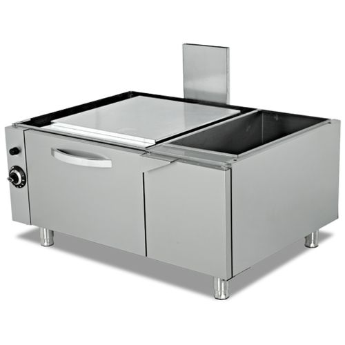 Cuptor profesional, pe gaz, inox, cu dulap inchis, 3*GN 2/1