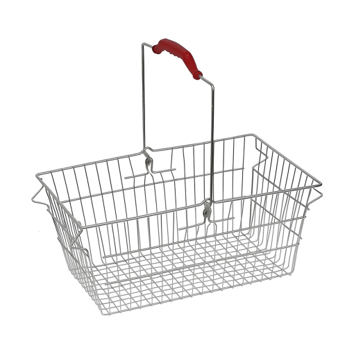 Cos supermarket metalic cu 1 maner - 20 lt