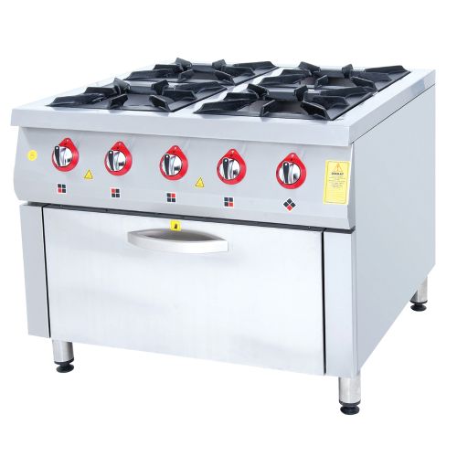 Masina de gatit pe gaz, inox, cu 4 arzatoare si cuptor, 100*104*85 cm