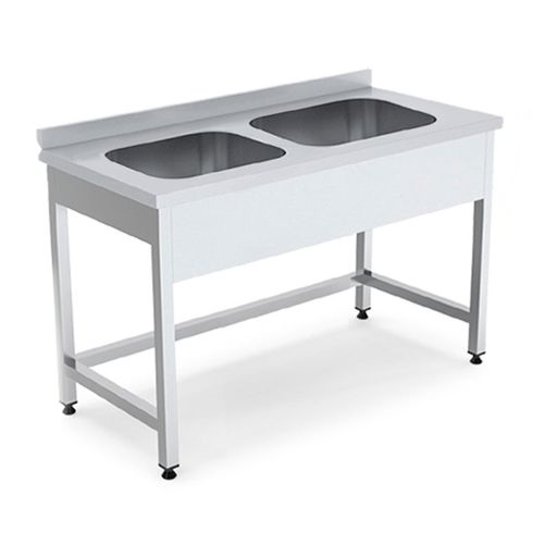 Spalator cu 2 cuve, inox, 120*60*85 cm