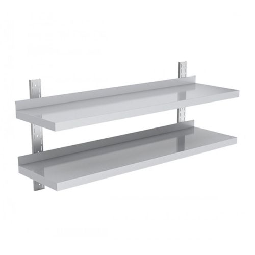 Polita inox dubla de perete ajustabila