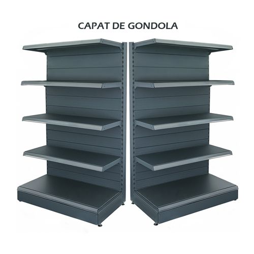 Raft metalic capat de gondola 100*180 baza 50 cm si 4 polite de 40 cm