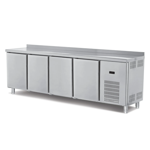 Masa rece, profesionala, inox, 4 usi, 255*70*85 cm