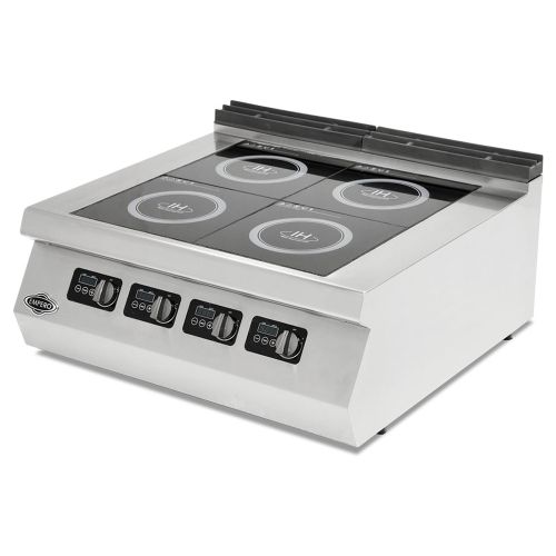 Masina de gatit electrica, inox, cu 4 plite cu inductie PLUS, 80*90*30 cm