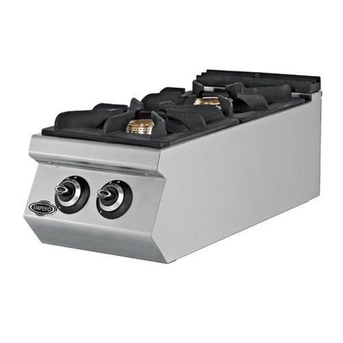 Masina de gatit pe gaz, inox, cu 2 arzatoare PLUS, 40*73*30 cm