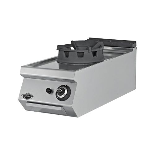 Masina de gatit pe gaz, inox, cu 1 arzator tip wok PLUS, 40*73*30 cm