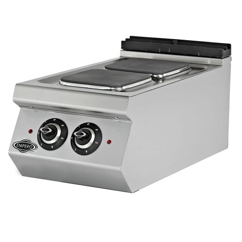Masina de gatit electrica, inox, cu 2 plite PLUS, 40*73*30 cm