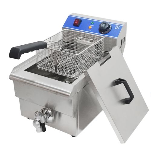Friteuza electrica profesionala de banc cu debuseu, 1 cuva, 9 lt, 28*49*33 cm