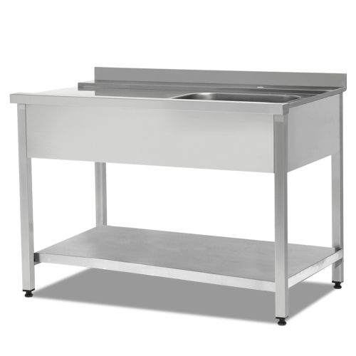 Masa inox de intrare pe dreapta pentru masini de spalat vase cu capota 120*75*89