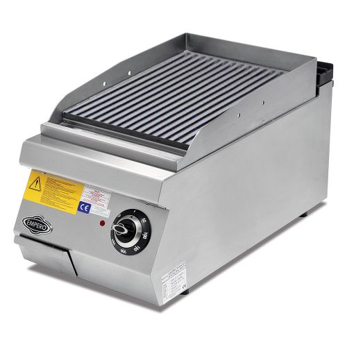 Grill electric profesional, inox, cu suprafata striata PLUS, 40*73*30 cm