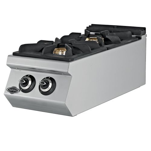 Masina de gatit pe gaz, inox, cu 2 arzatoare PLUS, 40*90*30 cm