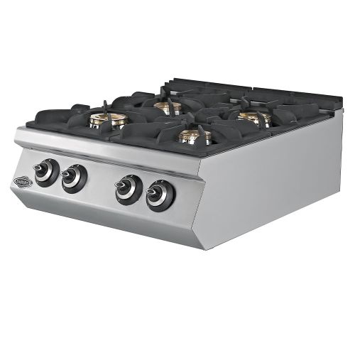 Masina de gatit pe gaz, inox, cu 4 arzatoare PLUS, 80*90*30 cm