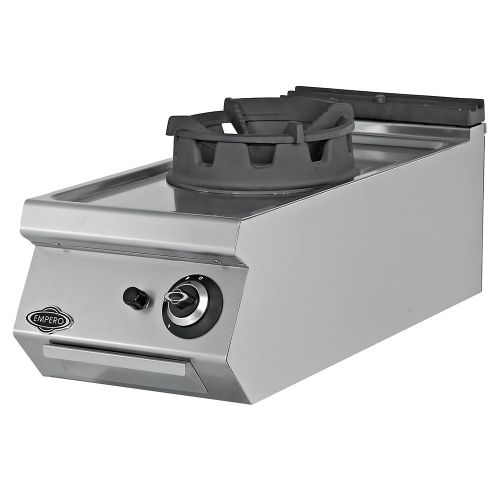 Masina de gatit pe gaz, inox, cu 1 arzator tip wok PLUS, 40*90*30 cm
