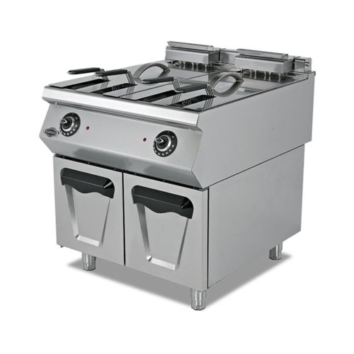 Friteuza electrica profesionala, inox, cu 2 cuve, 2*24 lt