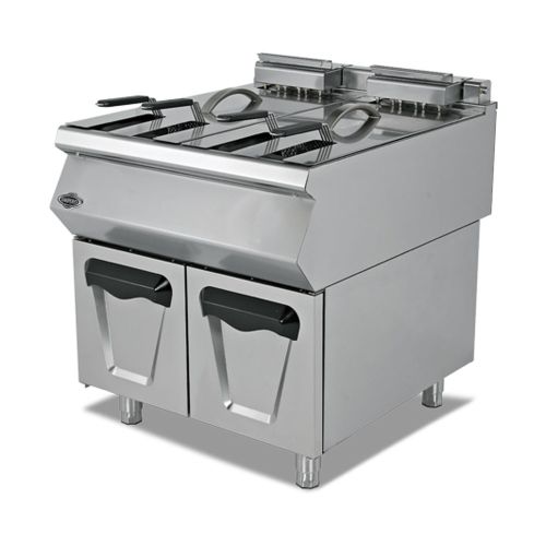 Friteuza gaz profesionala, inox, cu 2 cuve, 2*23 lt