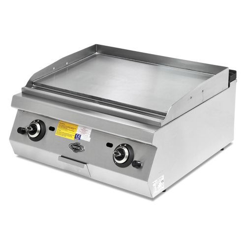 Grill pe gaz profesional, inox, cu suprafata neteda PLUS, 80*90*30 cm