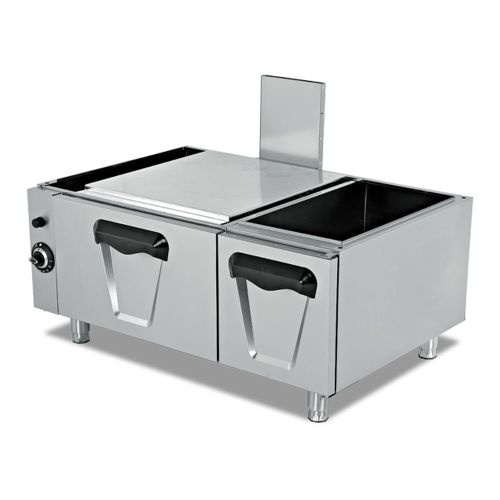 Cuptor profesional, inox, pe gaz, dulap inchis, 2*GN 2/1