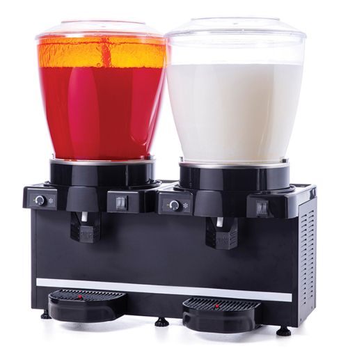 Dozator bauturi SAMIXIR SM44.AB suc, ayran, iaurt, ceai rece, cafea rece capacitate 2 bazine 22 lt, panou analog, dispersie