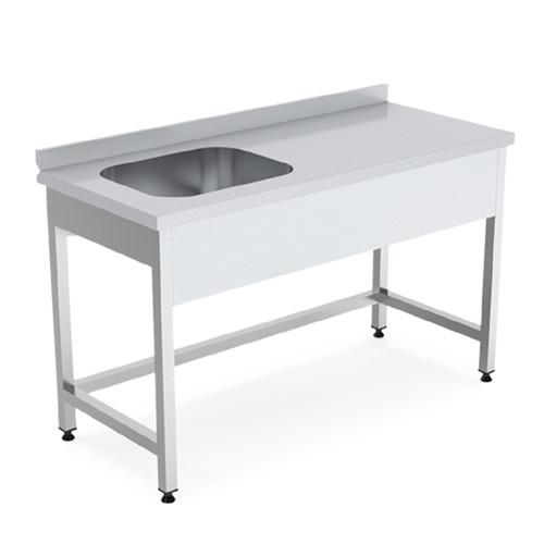 Spalator inox cu 1 cuva pe partea stanga si picurator 140*70*85