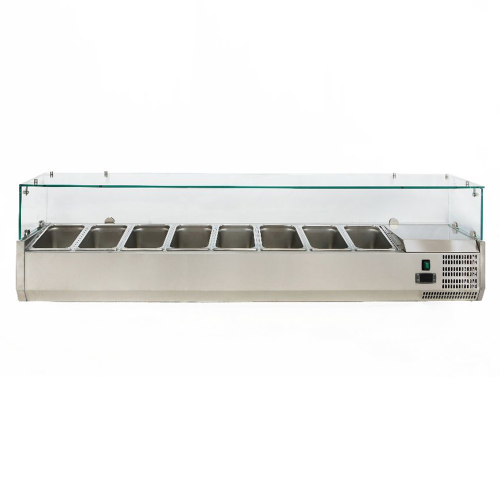 Vitrina ingrediente, inox, 8 cuve GN1/3, 180*39.5*43.5 cm